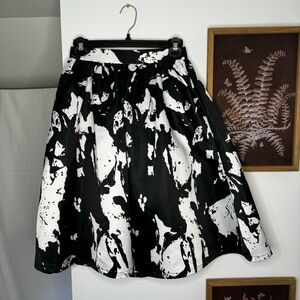 Black and White Lucy Paris Gathered Skirt (S)